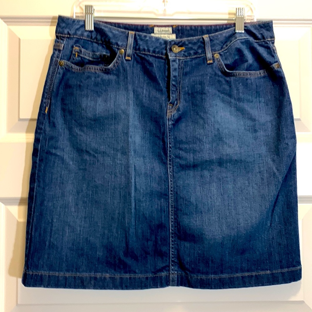 LL Bean Jean Skirt!